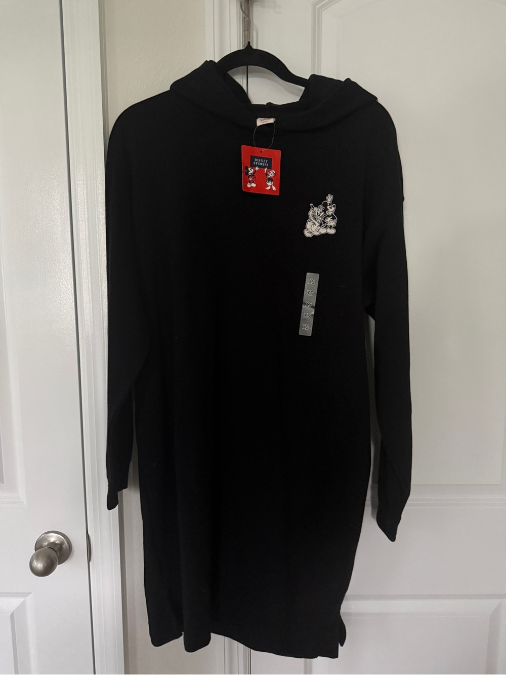 Uniqlo "Disney Stories" Hooded Long Sleeve Sweatshirt Dress Mickey and Donald